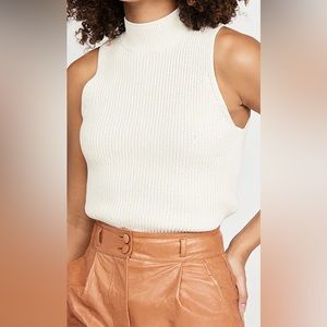 reformation montaigne sweater vest sleeveless rib knit crochet tank top granny